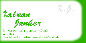kalman janker business card