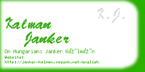 kalman janker business card